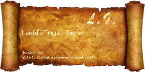 Ladányi Imre névjegykártya